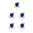thumbnail image 1 of Youkk Cloth Chic And Stylish Brooch Pin Fashion Statement With Exquisite Piece Modern Minimalist Corsage royal blue 5Set, 1 of 6