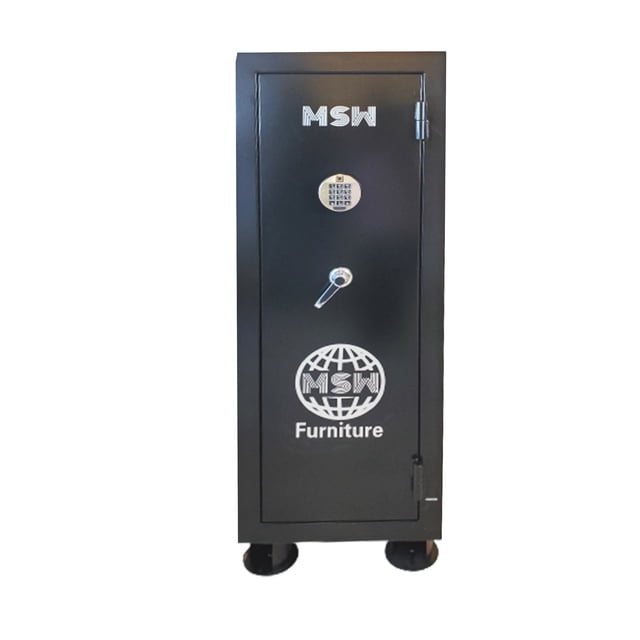 Safety Steel Storage Cabinet Rifle Gun Safe with LED Light & Biometric Digital Keypad - 160cm