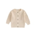 thumbnail image 1 of Kmbangi Cardigan Tricoté pour Bébés Filles Mignon Manches Longues Col Rond Couleur Unie Pull Boutonné Automne, 1 of 9