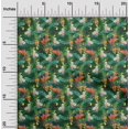 thumbnail image 2 of oneOone Rayon Dark Green Fabric Tropical Sewing Material Print Fabric By The Yard 56 Inch Wide, 2 of 5