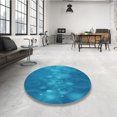 thumbnail image 4 of Ahgly Company Machine Washable Indoor Rectangle Transitional Bright Navy Blue Area Rugs, 5' x 8', 4 of 7