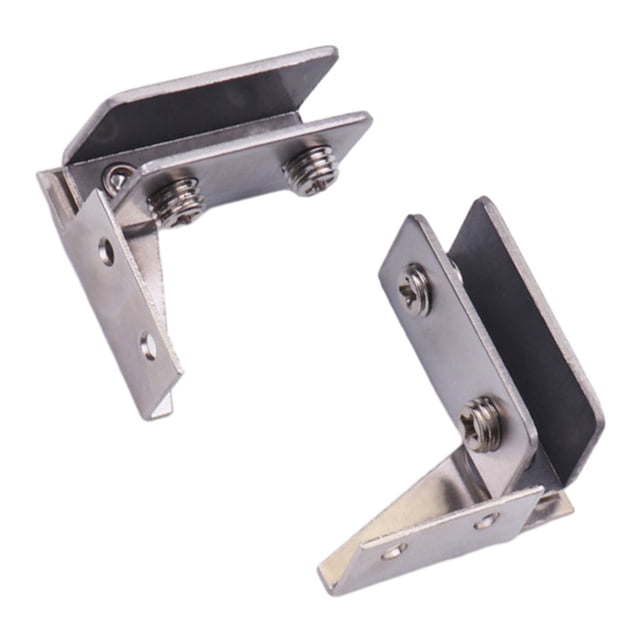 Lefu 2Pcs Non-perforated Glass Door Hinge Display Cabinet Glass Cabinet Hinge Side