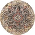 thumbnail image 1 of Ahgly Company Indoor Round Traditional Reddish Brown Persian Area Rugs, 3' Round, 1 of 6