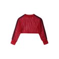 thumbnail image 1 of Manyakai Hauts Classiques de Ballet à Manches Longues en Résille pour Filles Jeunes Filles Manches Longues Col Rond Sport Danse Crop Top Rouge 10, 1 of 7
