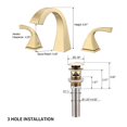 thumbnail image 5 of 8 inch Widespread Bathroom Faucet with Drain Assembly, 5 of 5