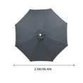thumbnail image 2 of Parasol de Terrasse Extérieur Grand de 98,4 Pouces à 6 Baleines, Parasol de Marché pour Table – Résistant aux UV, Parasol de Piscine 190T Robuste et Imperméable, Toile de Remplacement pour Parasol, Housse Supérieure de Remplacement (Cadre Non Inclus), 2 of 6