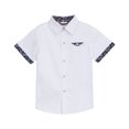 thumbnail image 1 of Chemisier et Chemise à Manches Courtes Col Rabattu, Chemises pour Enfants Manches Courtes Graphique Chemise Fine Unie Décontractée pour Garçon de 3-11 Ans Chemise à Manches Courtes pour Enfants, 1 of 3