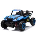 thumbnail image 1 of LISUEYNE 24V Two-Seater Kids Ride-On Electric Police Car with Parental Control, Four-Wheel Suspension, Megaphone, Power Display, Bluetooth, MP3, USB/TF, Music, LED Lights for Kids, Black, 1 of 1