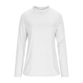thumbnail image 4 of Floleo Women's Ribbed Turtleneck Fitted Tops Long Sleeve Shirts Basic Thermal Layering(White,L), 4 of 9