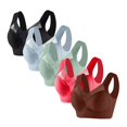 thumbnail image 1 of Pisexur 5PC Womens Bras No Underwire Full Coverage Front Closure Everyday Bras Set Solid Color Oversized Push Up Bra Comfort Seamless Nursing Bras for Breastfeeding Plus Size Bras, 1 of 2