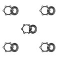 thumbnail image 1 of QualitChoice 1 Ensemble Verrous Centraux Adaptateurs de Rotor de Frein à Disque Anneau de Verrouillage de Rotor Alliage d'Aluminium Remplacement Acier Inoxydable 6 Trous Noir 5 Ensembles, 1 of 6