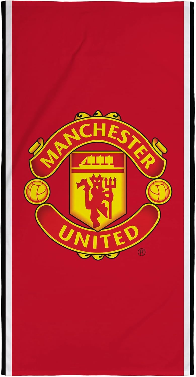 Serviette au Design Officiel du Club de Soccer Manchester United FC (30 x 60 Pouces)
