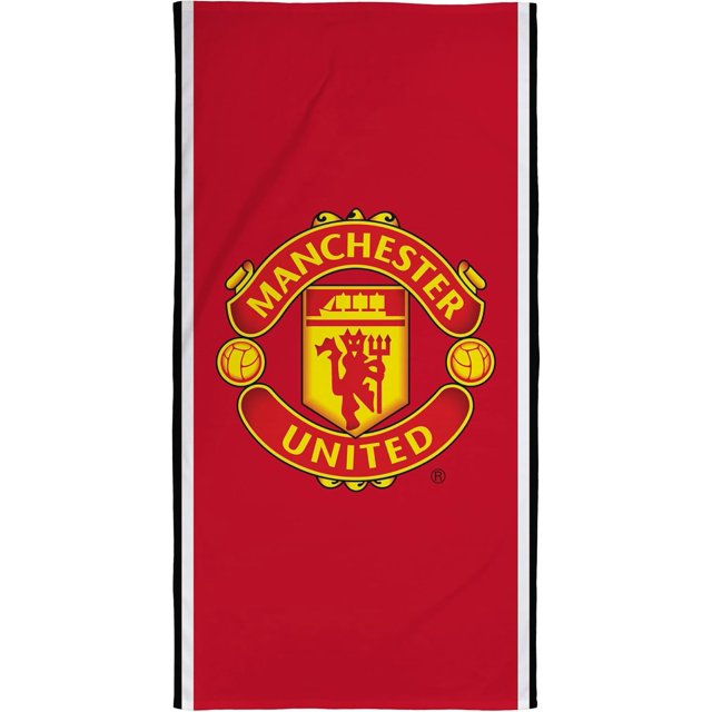 Serviette au Design Officiel du Club de Soccer Manchester United FC (30 x 60 Pouces)