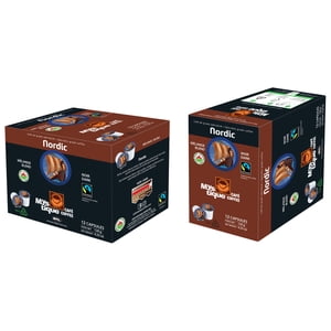 Mystique Coffee, NORDIC, K-tasse 100% recyclable, de qualité spécialité coffee, Commerce équitable & bio, rôti foncé, coffee 100% l'arabe, 12 gélules, 120g