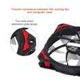 thumbnail image 3 of 4pin Cooling Fan, Low Noise Four Sides Shock Absorption Pads Design CPU Cooling Fan 4 LED Lights  For CPU Heat Sink, 3 of 8