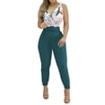 thumbnail image 1 of Penkiiy Combinaisons pour Femmes Mode Femme Été Uni Décontracté Poche Sans Manches Salopette Combinaison Vert m Combinaisons, 1 of 5