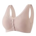thumbnail image 1 of AherBiu Women Bras Full Coverage Smoothing Front Closure Button Comfort Bras High Support No Underwire Bralettes, 1 of 2