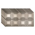thumbnail image 1 of Fasade Portrait Vinyl 2ft x 4ft Glue Up Ceiling Panel Brushed Nickel 5 Pack, 1 of 5