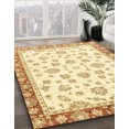 thumbnail image 2 of Ahgly Company Indoor Square Abstract Yellow Oriental Area Rugs, 3' Square, 2 of 6