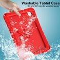 thumbnail image 4 of KOMI Kids Case for iPad Mini 1st/2nd/3rd/4th/5th Generation 7.9-inch - Screen Protector Included - Butterfly Kickstand - Child Friendly EVA Foam Shockproof Cover Case with Shoulder Strap Red, 4 of 5