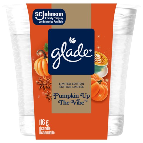 Glade® Scented Candle Air Freshener, Golden Pumpkin and Spice™, Stocking Stuffer