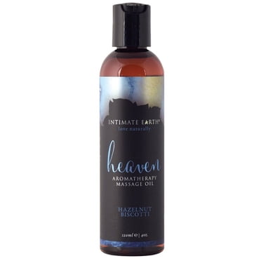 Intimate Earth Aromatherapy Scented Massage Oil, Hazelnut Biscotti 4 oz