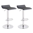 thumbnail image 1 of Bronte Living Leatherette Bar Stool 360 Swivel High Backrest Adjustable Height Base with Hard Floor Protection Plastic - Series Miranda - Set of 2, 1 of 7