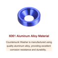 thumbnail image 4 of Unique Bargains Lot de 30 Rondelles à Encastrer M3 en Alliage d'Aluminium Anodisé pour Finition, Bleu, 4 of 4