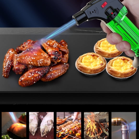 YOTQUSKI Butane Torch, Refillable Kitchen Torch Lighter, Fit All Butane Tanks Blow Torch with Safety Lock and Adjustable Flame,for Desserts, Creme Brulee, and Baking,Butane Gas Is Not Included