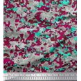 thumbnail image 1 of Soimoi polyester Crepe Fabric Two Tone With Grey Camouflage Printed Fabric 1 Yard 52 Inch Wide, 1 of 3