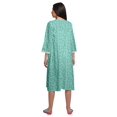 thumbnail image 4 of Moomaya Robe de Nuit Longue Jusqu'au Genou à Patte de Boutonnage pour Femmes, Imprimée, 4 of 6