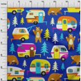 thumbnail image 3 of oneOone Tissu Popeline de Coton Sergé Bleu Royal Matériel de Robe de Camping Randonnée Tissu Imprimé au Mètre 56 Pouces de Large, 3 of 4
