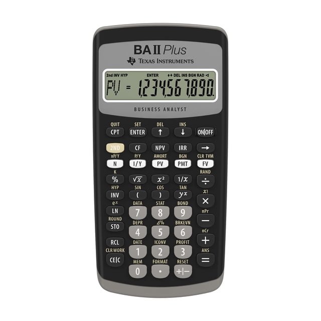 Texas Instruments BA II Plus Financial Calculator, Black