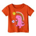 thumbnail image 1 of 6x T-Shirt Lépreux Filles Garçon et Fille Mode Décontractée Imprimé Col Rond Manches Courtes T-Shirt Haut, 1 of 3