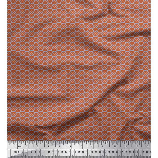 Soimoi Cotton Cambric Fabric Dot & Geometric Small Print Fabric by The Yard 42 Inch Wide