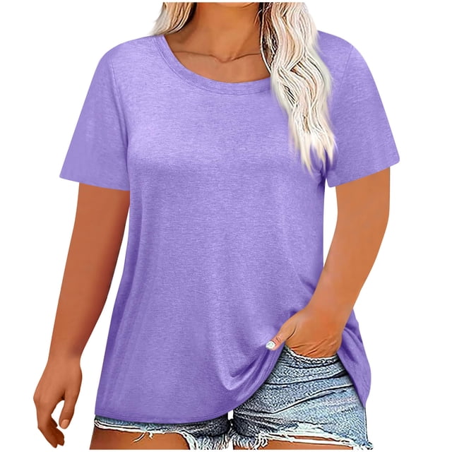Babysbule T-Shirt pour Femmes Grande Taille à Manches Longues à Col Rond Blouse Décontractée Douce Confortable Coupe Ample Haut Imprimé Stylé pour Usage Quotidien Fête Rendez-Vous