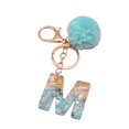 thumbnail image 2 of Letter Pendant Plush Ball Key Chain Resin Sequin Buckle Keyring Holder Charm Decoration, 2 of 8