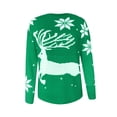 thumbnail image 4 of EGNMCR Chandail à Col Rond pour Femmes, Chandail pour Femmes Mode pour Femmes Imprimé de Noël Confortable à Manches Longues Chandail Ample Haut Chandail pour Femmes, 4 of 5