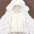 thumbnail image 4 of Packable down Jacket, Lightweight Hooded Puffer, White Duck down Coat White Xxl , Coat, 4 of 5