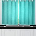 thumbnail image 2 of YUSDECOR Rideau Occultant Bleu Sarcelle pour Fenêtre Rideau de Cuisine 26x39 Pouces, 2 Panneaux, 2 of 3