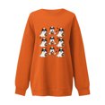 thumbnail image 3 of Pisexur Chandail d'Halloween pour Femmes à Manches Longues en Molleton, Chandail d'Automne Orange à Col Rond, Chandails à la Mode avec Graphique de Citrouille, Chandails à Capuchon d'Halloween, Hauts à Enfiler, 3 of 3
