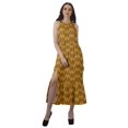thumbnail image 1 of Moomaya Robe de Vacances pour Femmes en Rayonne, Col Licou, Sans Manches, Fente avant, Robe Imprimée, 1 of 4