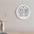 thumbnail image 1 of EGNMCR Alarm Clock Wall Clock Temperature And Humidity Meter Clock Indoor Household Electronic Alarm Clock Kitchen Digital Display Alarm Clock Wall-mounted Room Temperature Meter a Clock, 1 of 4