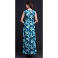 thumbnail image 4 of Bimba Robe Maxi Sans Manches à Fente avant Imprimée Teinture sur Nœuds Été Printemps pour Femmes - XX-Grand, 4 of 5