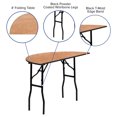 thumbnail image 2 of 48'' Half-Round Wood Folding Banquet Table, 2 of 9