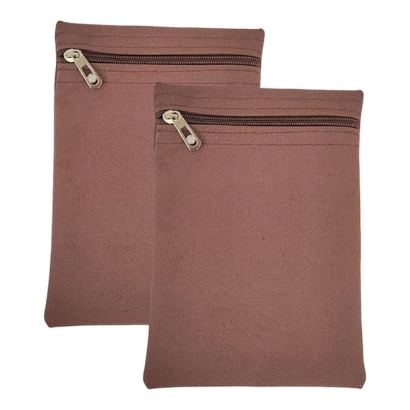 segolike 2Pcs Sew in Pocket with Zipper Hidden Wallet for Sweatshirts Hoodies Jackets Coffee