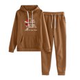 thumbnail image 1 of Birdeem Ensemble Décontracté de Noël pour Femmes Sweat à Capuche Imprimé et Pantalon Long, 1 of 1