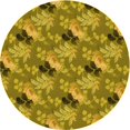 thumbnail image 1 of Ahgly Tapis Rond Lavable en Machine Intérieur Transitionnel Chêne Brun, 3 Pieds Rond, 1 of 7