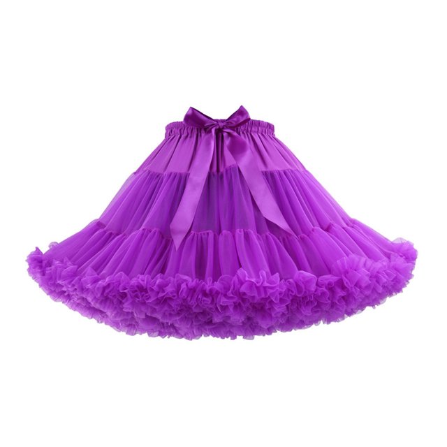 XZNGL Mode Femmes Jupe Tutu Bandage de Ballet de Danse de Fête Couleur Unie