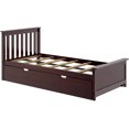 thumbnail image 2 of BEDSMART Lit Simple en Bois Massif avec Tiroir-Lit / Espresso, 2 of 7